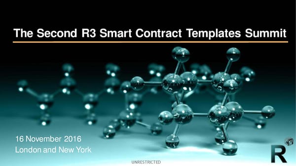 2nd R3 Smart Contract Templates  Summit (All Slides) - Page 2