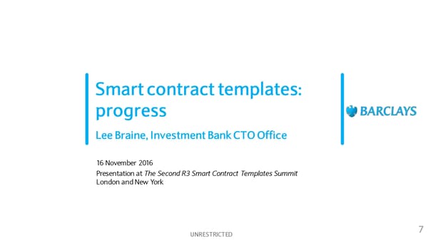 2nd R3 Smart Contract Templates  Summit (All Slides) - Page 8