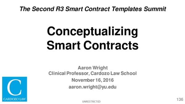 2nd R3 Smart Contract Templates  Summit (All Slides) - Page 137