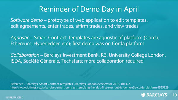 First R3 Smart Contract Templates Summit (All Slides) - Page 10