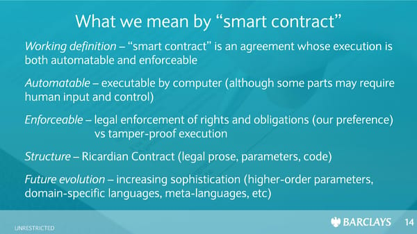 First R3 Smart Contract Templates Summit (All Slides) - Page 14