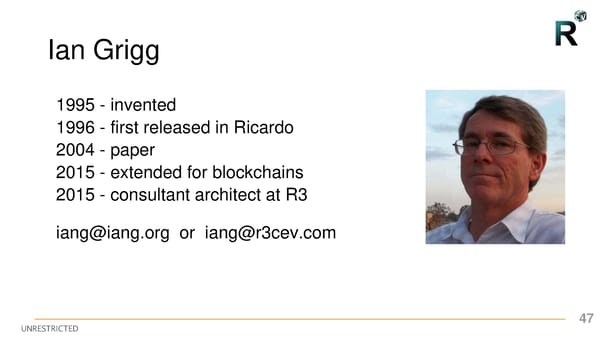 First R3 Smart Contract Templates Summit (All Slides) - Page 47