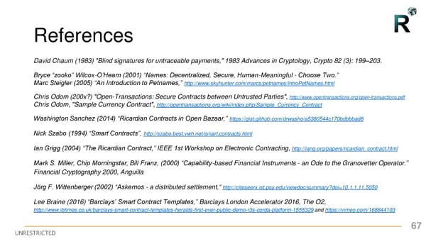 First R3 Smart Contract Templates Summit (All Slides) - Page 67